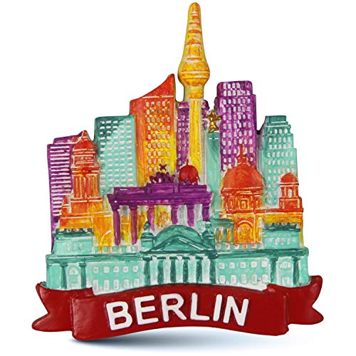 3D Magnet Berlin | Bunte Skyline | Kühlschrank-Magnet | typisches Souvenir | Design Made in Berlin von United1871