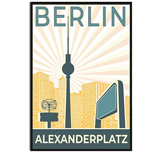 Kühlschrank-Magnet Berlin | Alexanderplatz | Starker Halt | Foto-Magnet 8 x 5,5 cm | typisches Souvenir von United1871