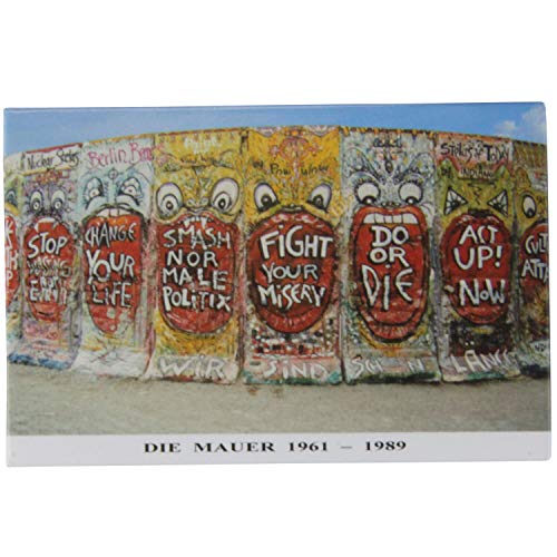 Kühlschrank-Magnet Berlin | Berliner Mauer mit Graffiti | Starker Halt | Foto-Magnet 8 x 5,5 cm | typisches Souvenir von United1871