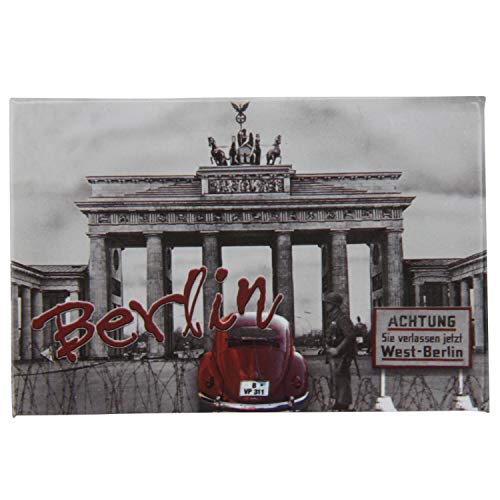 Kühlschrank-Magnet Berlin | Brandenburger Tor Mauer | Starker Halt | Foto-Magnet 8 x 5,5 cm | typisches Souvenir von United1871
