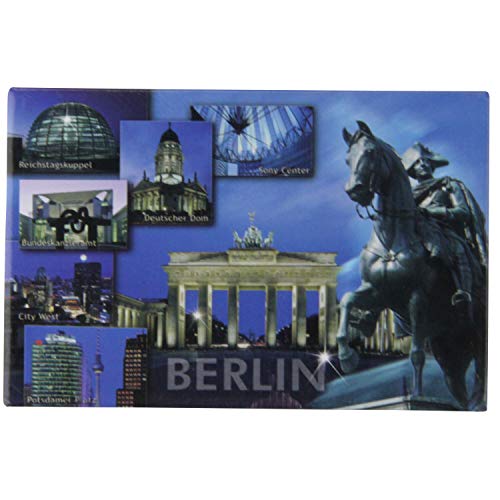 Kühlschrank-Magnet Berlin | Brandenburger Tor | Potsdamer Platz | Starker Halt | Foto-Magnet 8 x 5,5 cm | typisches Souvenir von United1871