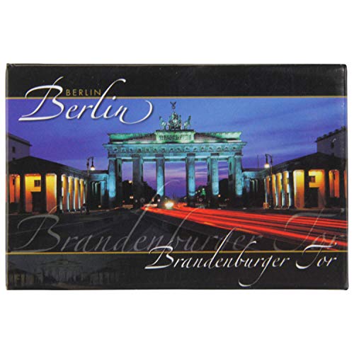 Kühlschrank-Magnet Berlin | Brandenburger Tor bei Nacht | Starker Halt | Foto-Magnet 8 x 5,5 cm | typisches Souvenir von United1871