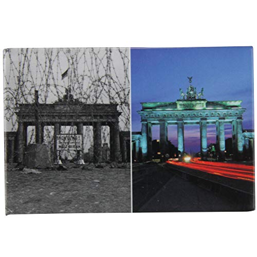 Kühlschrank-Magnet Berlin | Brandenburger Tor damals und heute | Starker Halt | Foto-Magnet 8 x 5,5 cm | typisches Souvenir von United1871