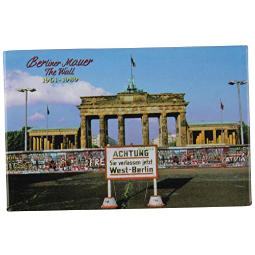 Kühlschrank-Magnet Berlin | Brandenburger Tor & Berliner Mauer | Starker Halt | Foto-Magnet 8 x 5,5 cm | typisches Souvenir von United1871