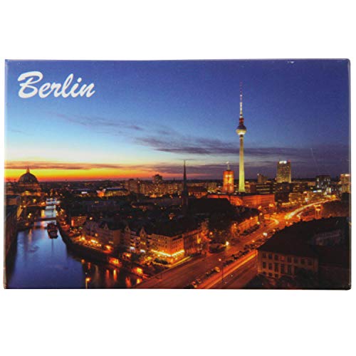 Kühlschrank-Magnet Berlin | Fernsehturm & Spree | Starker Halt | Foto-Magnet 8 x 5,5 cm | typisches Souvenir von United1871