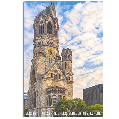 Kühlschrank-Magnet Berlin | Gedächtniskirche | Starker Halt | Foto-Magnet 8 x 5,5 cm | typisches Souvenir von United1871