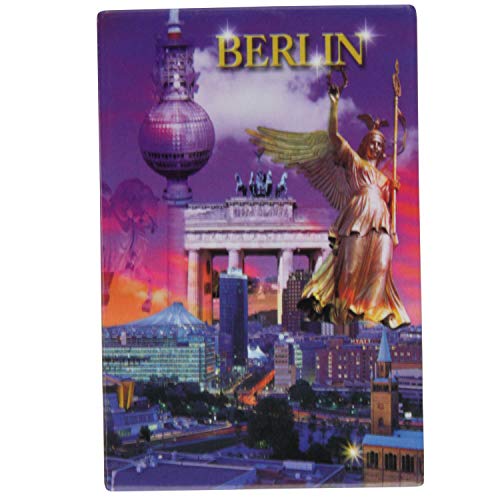 Kühlschrank-Magnet Berlin | Goldelse, Fernsehturm & Potsdamer Platz | Starker Halt | Foto-Magnet 8 x 5,5 cm | typisches Souvenir von United1871