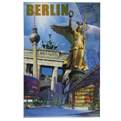 Kühlschrank-Magnet Berlin | Goldelse & Potsdamer Platz | Starker Halt | Foto-Magnet 8 x 5,5 cm | typisches Souvenir von United1871