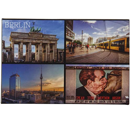 Kühlschrank-Magnet Berlin | Mehr-Bild | Starker Halt | Foto-Magnet 8 x 5,5 cm | typisches Souvenir von United1871