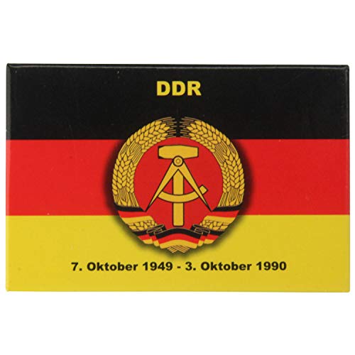 Kühlschrank-Magnet DDR-Wappen-Flagge | Starker Halt | Foto-Magnet 8 x 5,5 cm | Nostalgie typisches Souvenir von United1871