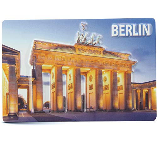 Magnet BERLIN | Brandenburger Tor | Mini-Blechschild 9x6 cm mit Relief Stanzung | typisches Souvenir & Geschenk von United1871