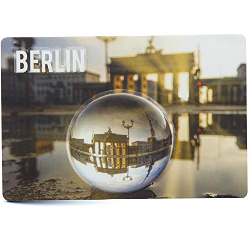 Magnet BERLIN | Brandenburger Tor | Mini-Blechschild 9x6 cm mit Relief Stanzung | typisches Souvenir & Geschenk von United1871