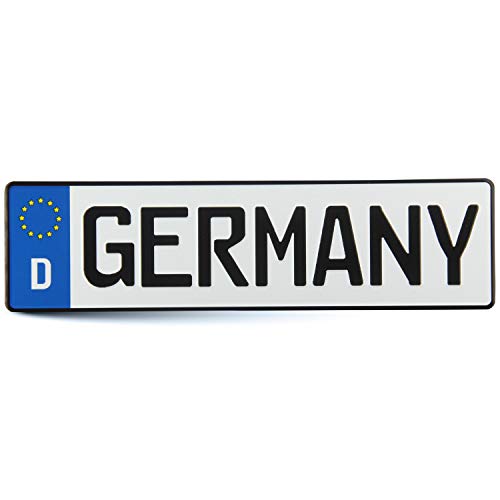 Magnet Nummernschild GERMANY | Blech-Magnet 26x7 cm mit Relief Stanzung | typisches Souvenir & Geschenk von United1871
