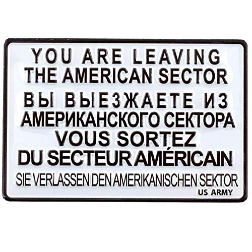 Magnet You Are Leaving The American Sector | US-Army Berlin | Mini-Blechschild 9x6 | Nostalgie als Souvenir & Geschenk von United1871