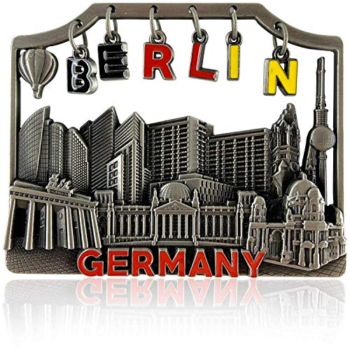Metall-Magnet Berlin | typisches Hauptstadt Souvenir | Kühlschrankmagnet | Designed in Germany von United1871