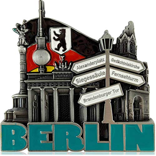 Metall-Magnet BERLIN | typisches Hauptstadt Souvenir | Kühlschrankmagnet | Designed in Germany von United1871