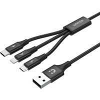 UNITEK C14049BK USB-Kabel 1,2 m USB 2.0 USB C Micro-USB B/Lightning Schwarz von Unitek