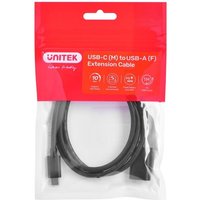 USB-C-auf-USB-A-Kabel UNITEK C476BK-1M 1 m 60 W 10 Gbit/s Schwarz von Unitek