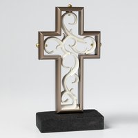 Ein Einheits-Kreuz in Platin Und Perlweiß Hochzeits-Zeremonie Skulptur von UnityCross