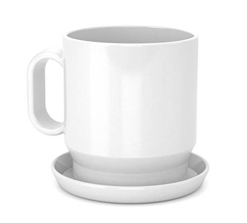 Universal Expert 6050 – Tasse mit der Coaster, Porzellan, Dia 8,5 x H 10 cm, 380 ml von Universal Expert