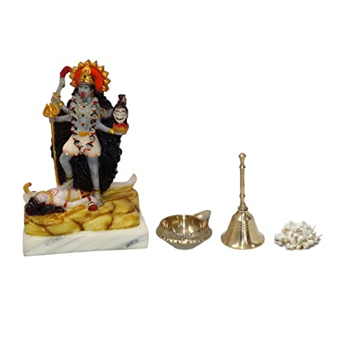 Universal Hub® Indische Göttin Durga-Statue,Buddha Harz Statue, religiöse Skulptur,Figuren, dekorative Skulptur, Kali-Göttin Maa, Metallstatue für Auto, Zuhause Büro Dekoration Hindu-Geschenk von Universal Hub