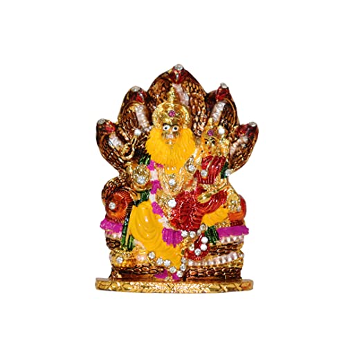 Universal Hub Lord Narasimha Statue Gott Figur Auto Statue Metall Schaustück Statue für Schreibtisch, Zuhause, Büro, Tempel Diwali Dekorationen Hindu Dekor Religiöses Geschenk von Universal Hub