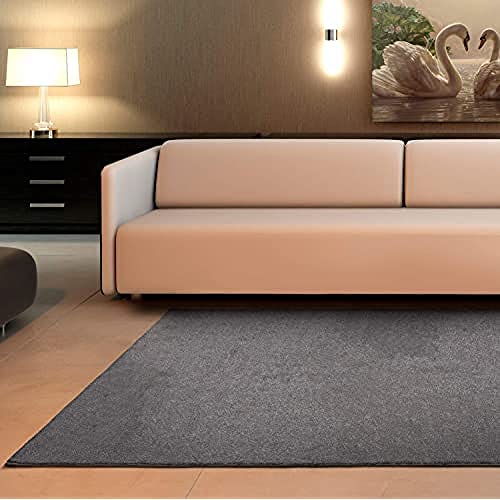 Universalteppich Kurzflor Velur glatt, 100% Polypropylen, Silber, 160 x 230 cm von UNIVERSAL