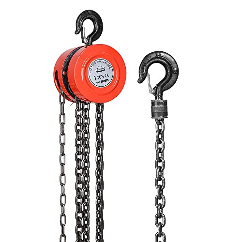 Universel Dewinner 1T Handkettenzug mit stabilem Haken, 3M Hubhöhe, Rot von Universel