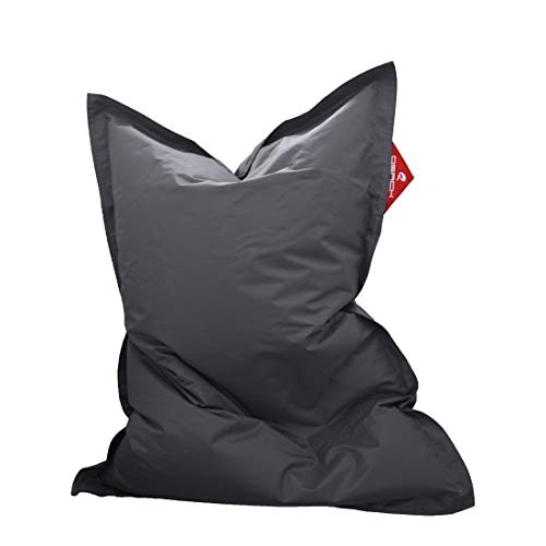 QSack Kindersitzsack Outdoorer, mit Innensack und Deutscher Qualitätsfüllung, 100x140 cm (dunkelgrau) von QSack