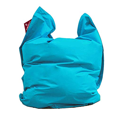 QSack Outdoor Sitzsack XXL, Deutscher Qualitätsfüllung, 140 x 180 cm (Türkis) von "Univok"