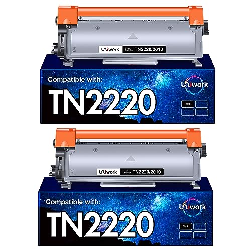 Uniwork TN2220 TN-2220 TN 2220 für Toner Brother MFC 7360N HL-2130 DCP-7055 DCP-7055W HL-2250DN MFC-7460DN FAX-2840 HL-2240 HL-2135W MFC-7860DW HL-2240D HL-2270DW (2 Schwarz) von Uniwork