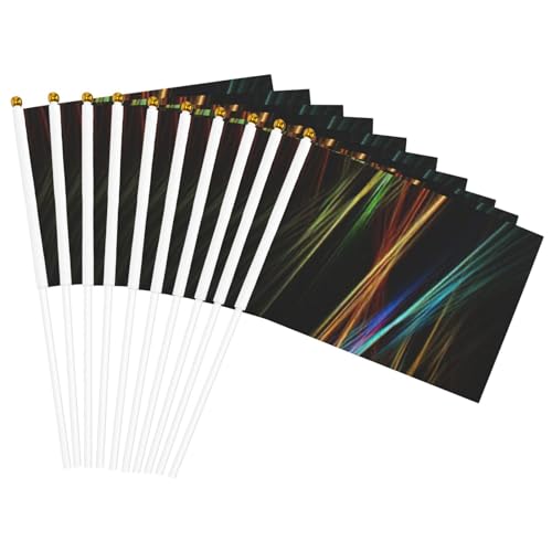 Bunte Linien, Kunstdruck, Handflagge, leichte Flaggen, Partys, Veranstaltungen, Jubiläumsdekoration, verschiedene Anlässe von Unkhtt
