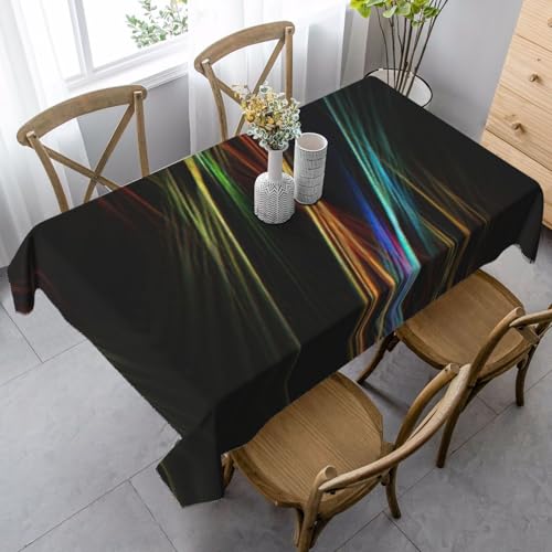 Bunte Linien, Kunstdruck, wasserdichte Tischdecke, wiederverwendbar, Tischdecke, Esstisch, Party, Hochzeit, Innen- und Außenbereich Bunte Linien, Kunstdruck, wasserdichte Tischdecke, wiederverwendbar, Tischdecke, Esstisch, Party, Hochzeit, Innen- und Außenbereich von Unkhtt