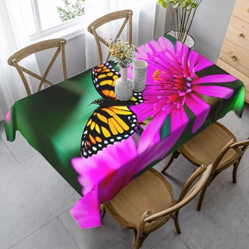 Bunte Schmetterlinge, 1 Druck, wasserdicht, wiederverwendbar, Tischdecke, Esstisch, Party, Hochzeit, Innen- und Außenbereich von Unkhtt