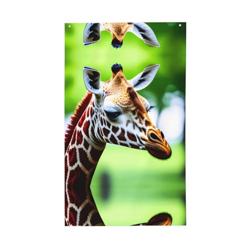 Dekorative Flagge mit Cartoon-Giraffen-Druck, für den Innenbereich, Hof, Jahreszeiten, Urlaubsdekorationen Dekorative Flagge mit Cartoon-Giraffen-Druck, für den Innenbereich, Hof, Jahreszeiten, Urlaubsdekorationen von Unkhtt
