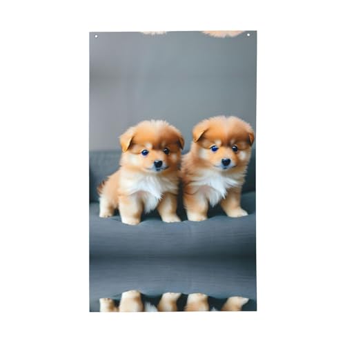 Dekorative Flagge mit Zwergspitz-Motiv für den Außenbereich, für den Innenbereich, Hof, Jahreszeiten, Urlaubsdekorationen Dekorative Flagge mit Zwergspitz-Motiv für den Außenbereich, für den Innenbereich, Hof, Jahreszeiten, Urlaubsdekorationen von Unkhtt