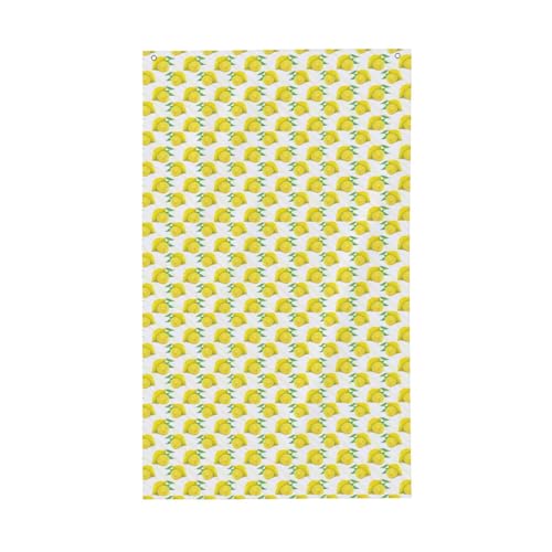 Dekorative Flagge mit gelbem Zitronendruck, für den Innenbereich, Hof, Jahreszeiten, Urlaubsdekorationen Dekorative Flagge mit gelbem Zitronendruck, für den Innenbereich, Hof, Jahreszeiten, Urlaubsdekorationen von Unkhtt