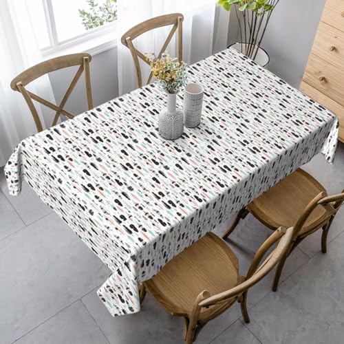 Feder Bedruckte wasserdichte Tischdecke Wiederverwendbare Tischdecke für Esszimmer, Party, Hochzeit, Innen- und Außenbereich Feder Bedruckte wasserdichte Tischdecke Wiederverwendbare Tischdecke für Esszimmer, Party, Hochzeit, Innen- und Außenbereich von Unkhtt