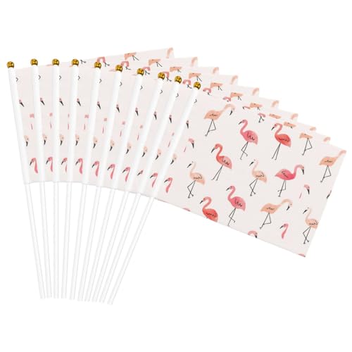 Flamingo Druck Handflagge Leichte Flaggen Partys Events Jubiläum Dekor Verschiedene Anlässe von Unkhtt