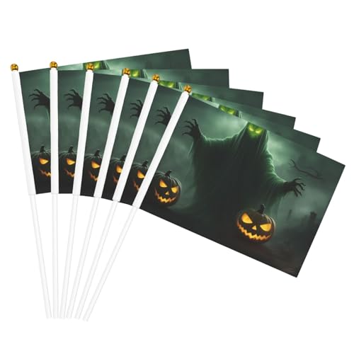 Grüner Geist Horror Halloween Kürbis Druck Handflagge Leichte Flaggen Partys Events Jubiläum Dekor Verschiedene Anlässe Grüner Geist Horror Halloween Kürbis Druck Handflagge Leichte Flaggen Partys Events Jubiläum Dekor Verschiedene Anlässe von Unkhtt
