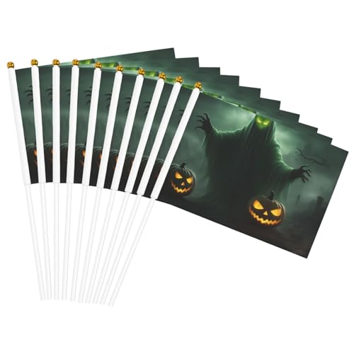 Grüner Geist Horror Halloween Kürbis Druck Handflagge Leichte Flaggen Partys Events Jubiläum Dekor Verschiedene Anlässe Grüner Geist Horror Halloween Kürbis Druck Handflagge Leichte Flaggen Partys Events Jubiläum Dekor Verschiedene Anlässe von Unkhtt