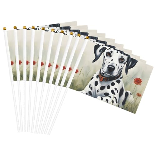 Handflagge, Dalmatiner-Druck, leichte Flagge, Partys, Veranstaltungen, Jubiläumsdekoration, verschiedene Anlässe von Unkhtt