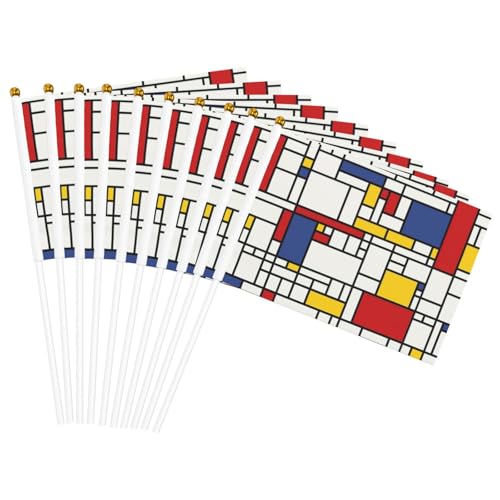 Handflagge mit abstraktem Muster, leichte Flaggen, Partys, Veranstaltungen, Jubiläumsdekoration, verschiedene Anlässe von Unkhtt