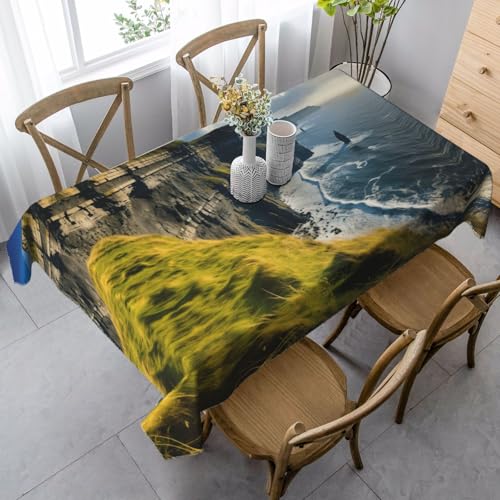 Irland Outdoor County Clare The Cliffs bedruckte wasserdichte Tischdecke wiederverwendbare Tischdecke für Esszimmer, Party, Hochzeit, Innen- und Außenbereich Irland Outdoor County Clare The Cliffs bedruckte wasserdichte Tischdecke wiederverwendbare Tischdecke für Esszimmer, Party, Hochzeit, Innen- und Außenbereich von Unkhtt
