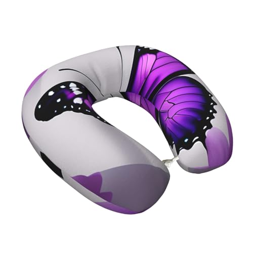 Lila Schmetterling und Blume 1 Druck U-förmiges Memory-Schaum-Kissen Reise Flugzeug Büro kurze Nickerchen entspannend den täglichen Gebrauch Lila Schmetterling und Blume 1 Druck U-förmiges Memory-Schaum-Kissen Reise Flugzeug Büro kurze Nickerchen entspannend den täglichen Gebrauch von Unkhtt