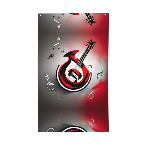 Musik-Symbol-Druck, dekorative Flagge, für den Innenbereich, Hof, Jahreszeiten, Urlaubsdekorationen von Unkhtt