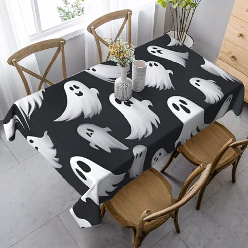 Niedliches weißes Geister-Halloween-Muster, 1 Druck, wasserdichte Tischdecke, wiederverwendbar, Tischdecke, Esstisch, Party, Hochzeit, Innen- und Außenbereich Niedliches weißes Geister-Halloween-Muster, 1 Druck, wasserdichte Tischdecke, wiederverwendbar, Tischdecke, Esstisch, Party, Hochzeit, Innen- und Außenbereich von Unkhtt