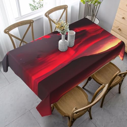 Roter Himmel bei Nacht, Sternenhimmel, wasserdicht, wiederverwendbar, Tischdecke, Esstisch, Party, Hochzeit, Innen- und Außenbereich von Unkhtt