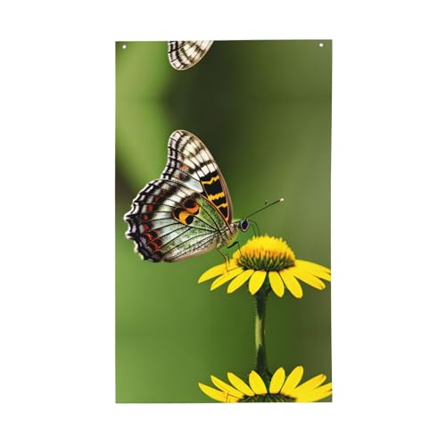Schöner leuchtender Schmetterling, 1 Druck, dekorative Flagge, für den Innenbereich, Hof, Jahreszeiten, Urlaubsdekorationen Schöner leuchtender Schmetterling, 1 Druck, dekorative Flagge, für den Innenbereich, Hof, Jahreszeiten, Urlaubsdekorationen von Unkhtt