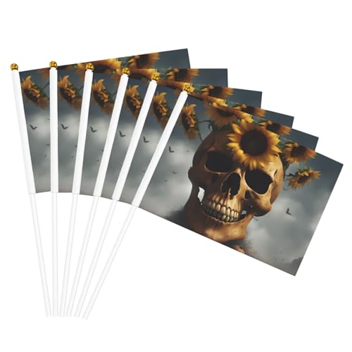 Sonnenblumen-Halloween-Totenkopf-Druck, Handflagge, leichte Flaggen, Partys, Veranstaltungen, Jubiläumsdekoration, verschiedene Anlässe Sonnenblumen-Halloween-Totenkopf-Druck, Handflagge, leichte Flaggen, Partys, Veranstaltungen, Jubiläumsdekoration, verschiedene Anlässe von Unkhtt